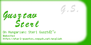 gusztav sterl business card